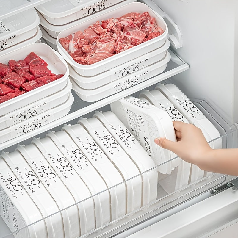 800ML Food Grade PP Food Storage Containers, Freezer & Microwave Safe Meat Storage Box, Stackable Airtight Fridge Organizer for Raw Meat, Vegetables, Meal Prep Kitchen Container