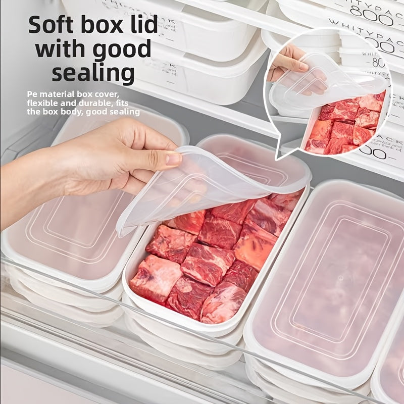 800ML Food Grade PP Food Storage Containers, Freezer & Microwave Safe Meat Storage Box, Stackable Airtight Fridge Organizer for Raw Meat, Vegetables, Meal Prep Kitchen Container