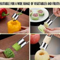 Stainless Steel Fruit Vegetable Corer Remover, Multifunctional Core Seed Remover Tool for Apple, Pear, Bell Pepper, Bitter Melon, Stuffed Vegetables Kitchen Gadget