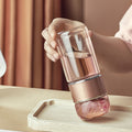 Portable Separate Tea Infuser Glass Water Bottle, Double Wall Mini Glass Tumbler, Independent Tea Storage Chamber for Flower Tea Loose Leaf Tea