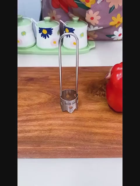 Stainless Steel Fruit Vegetable Corer Remover, Multifunctional Core Seed Remover Tool for Apple, Pear, Bell Pepper, Bitter Melon, Stuffed Vegetables Kitchen Gadget