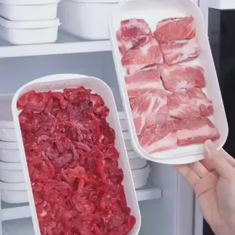 800ML Food Grade PP Food Storage Containers, Freezer & Microwave Safe Meat Storage Box, Stackable Airtight Fridge Organizer for Raw Meat, Vegetables, Meal Prep Kitchen Container